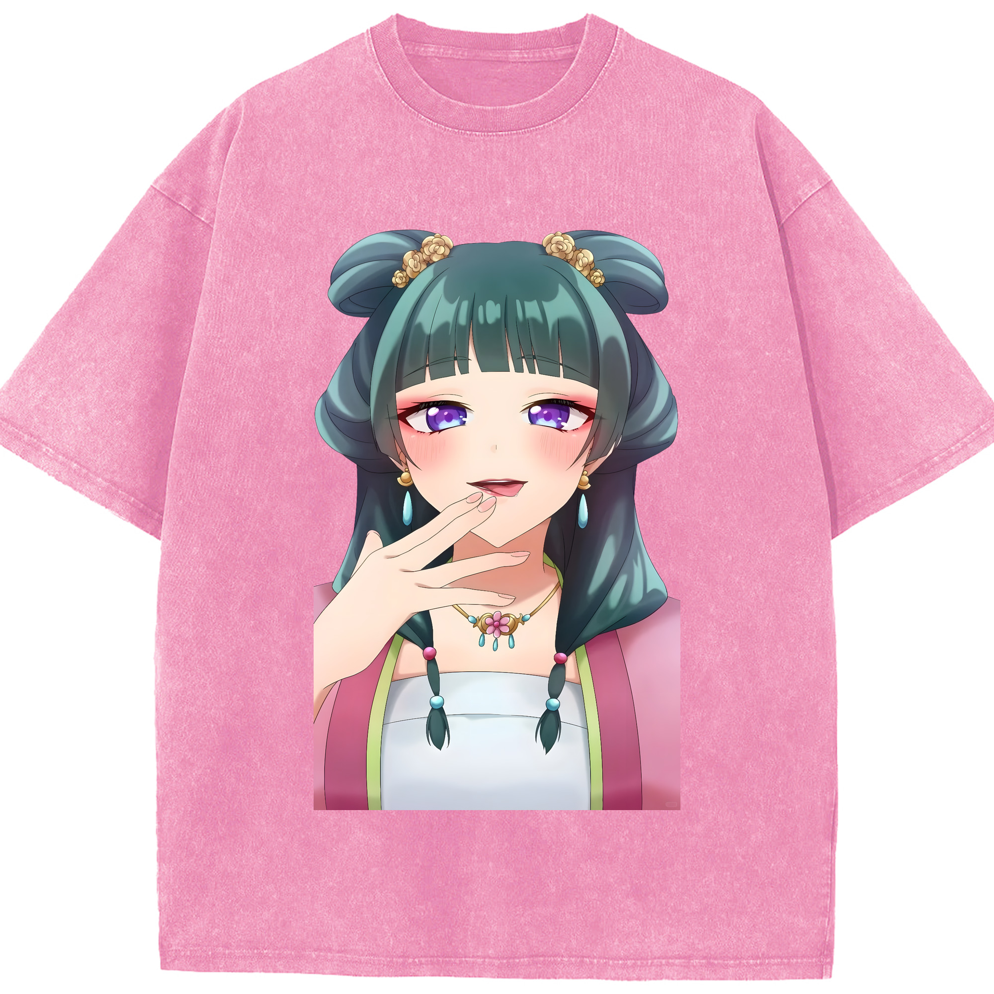 （画像用） 薬屋のひとりごと The Apothecary Diaries 綿100% ヴィンテージ風 半袖Tシャツ（フロントプリント）